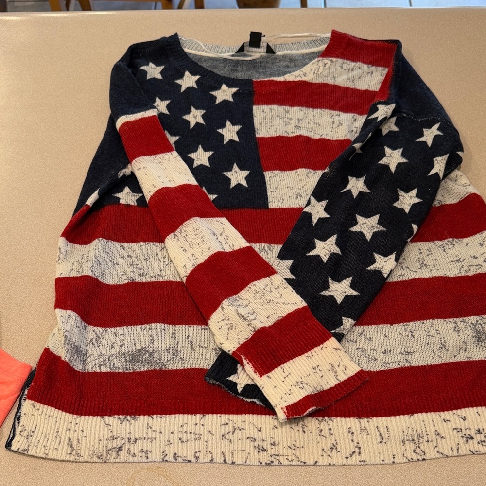 Rock & Republic Red, White, and Blue Star Sweater